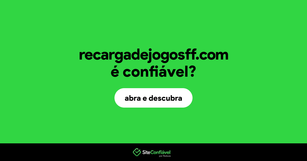 O site recargadejogosff.com é confiável?