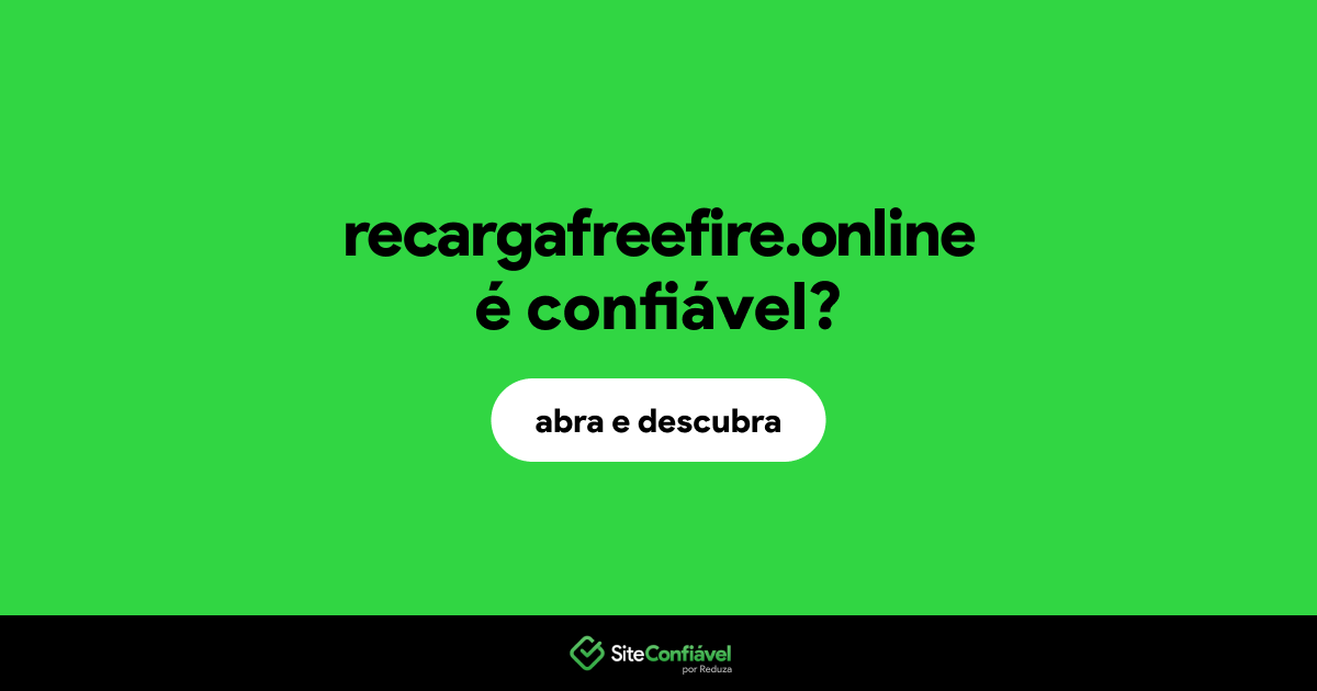 O site recargafreefire.online é confiável?