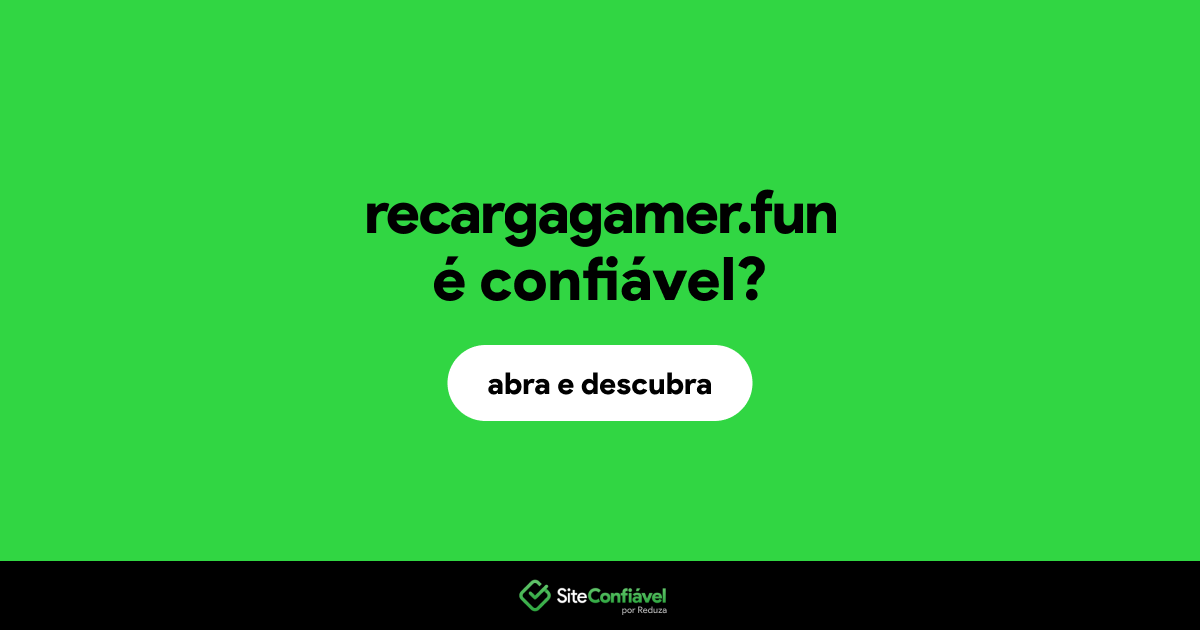 O site recargagamer.fun é confiável?