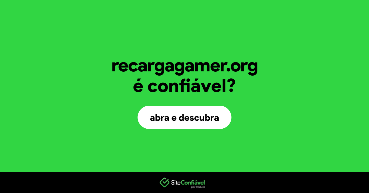 O site recargagamer.org é confiável?