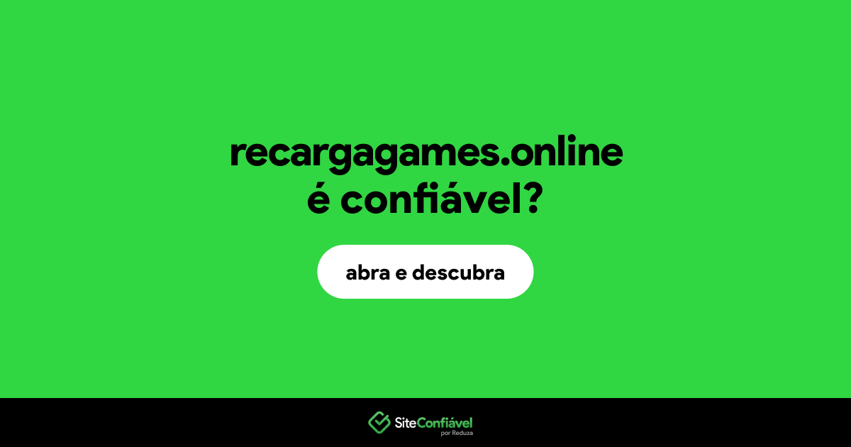O site recargagames.online é confiável?