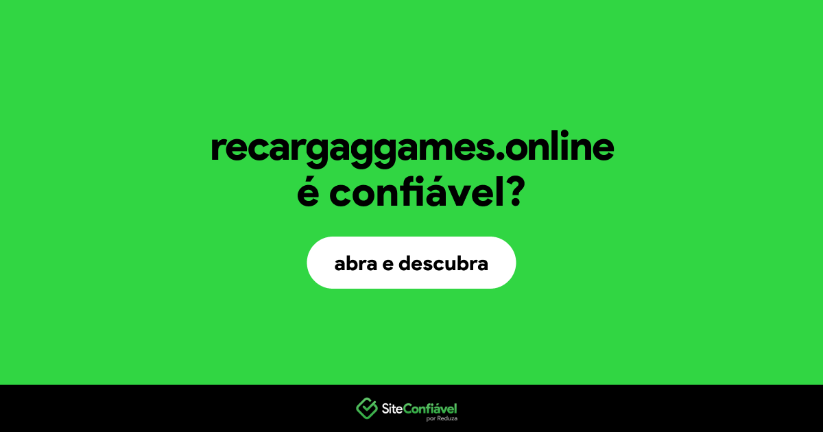 O site recargaggames.online é confiável?