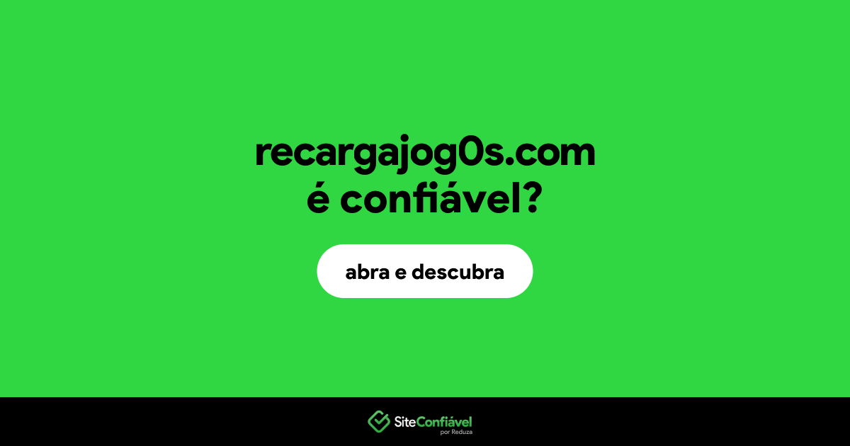 O site recargajog0s.com é confiável?