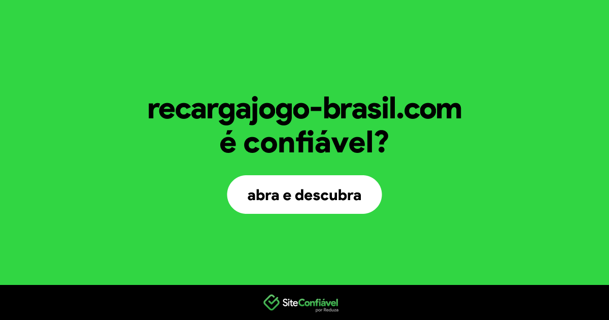 O site recargajogo-brasil.com é confiável?