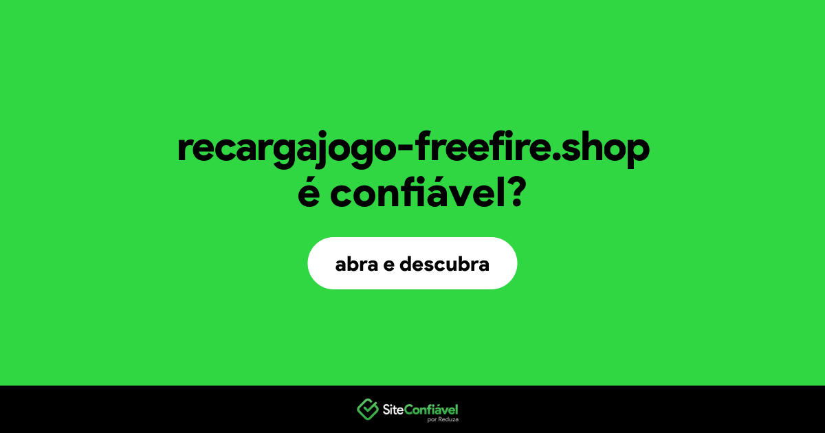 O site recargajogo-freefire.shop é confiável?