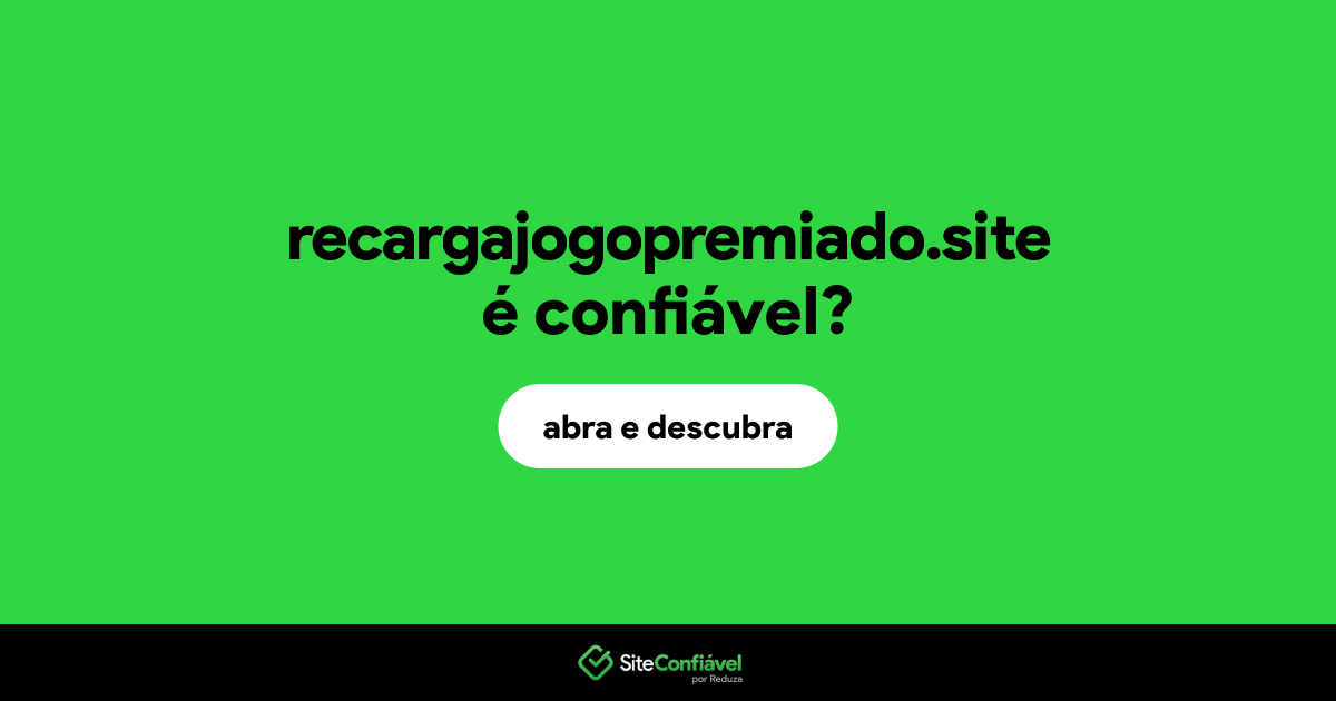 O site recargajogopremiado.site é confiável?