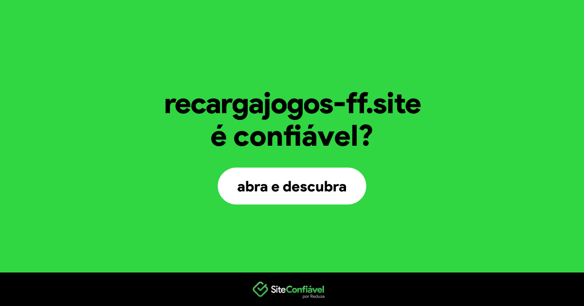 O site recargajogos-ff.site é confiável?