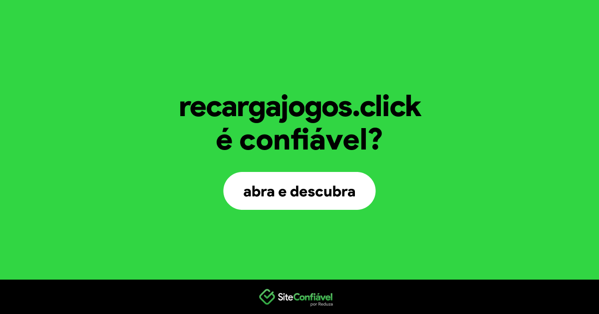 O site recargajogos.click é confiável?