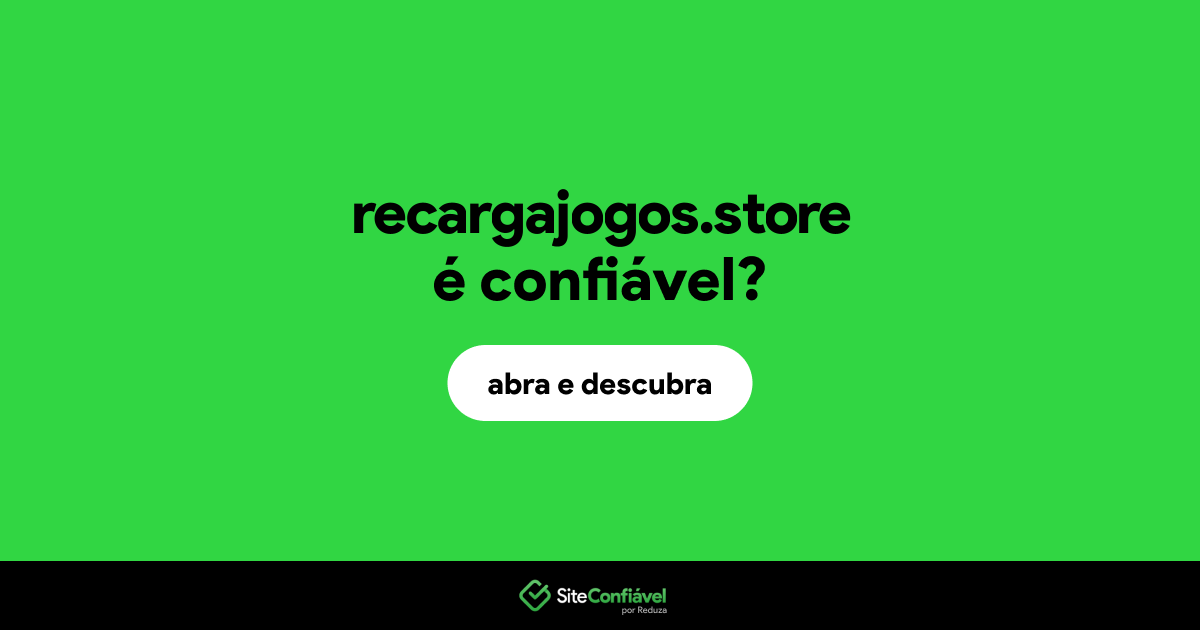 O site recargajogos.store é confiável?