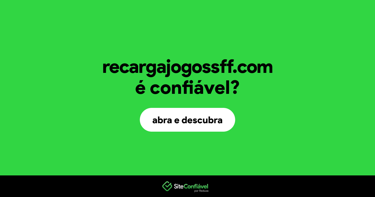 O site recargajogossff.com é confiável?