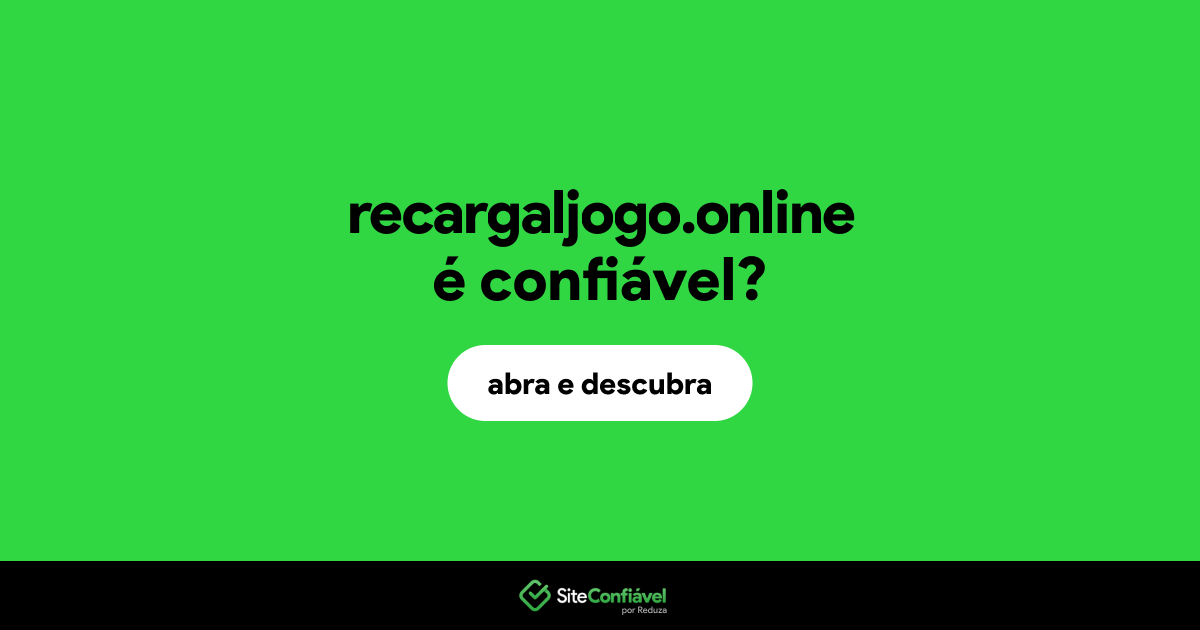 O site recargaljogo.online é confiável?