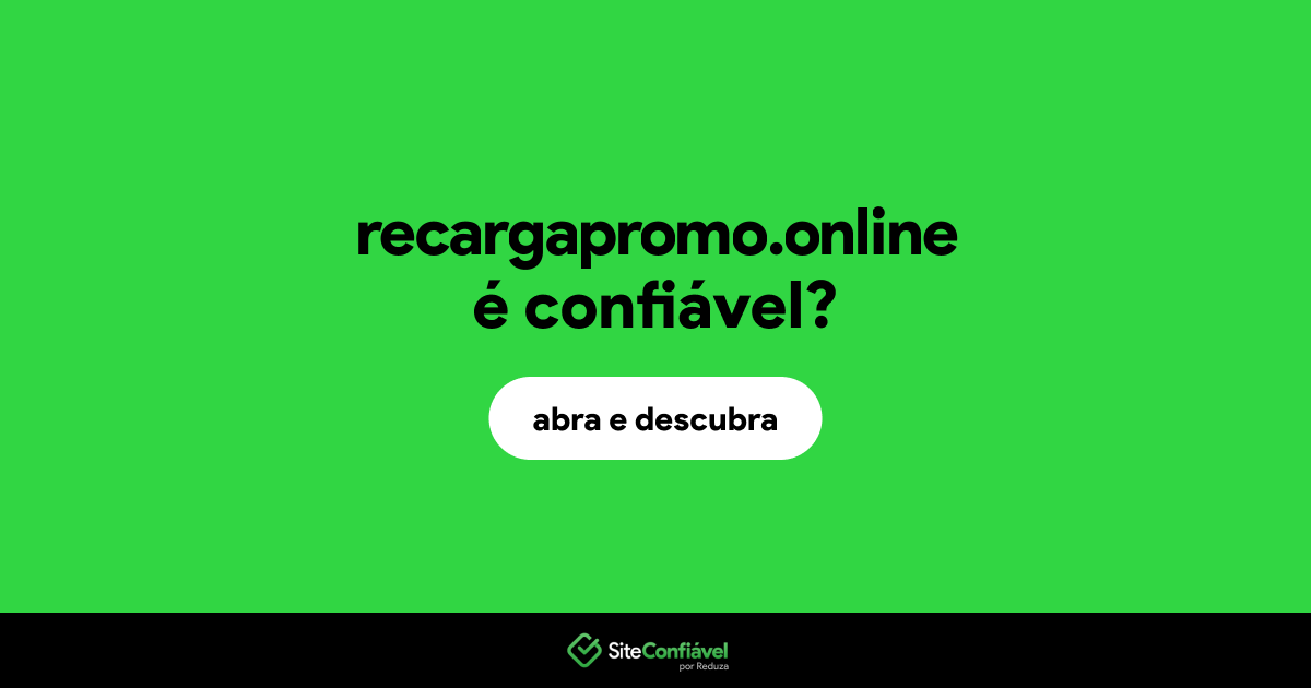 O site recargapromo.online é confiável?