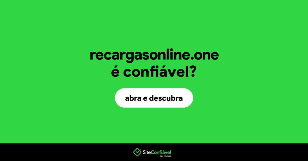 O site recargasonline.one é confiável?