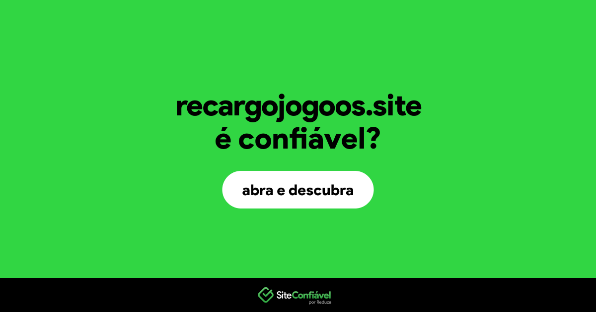 O site recargojogoos.site é confiável?