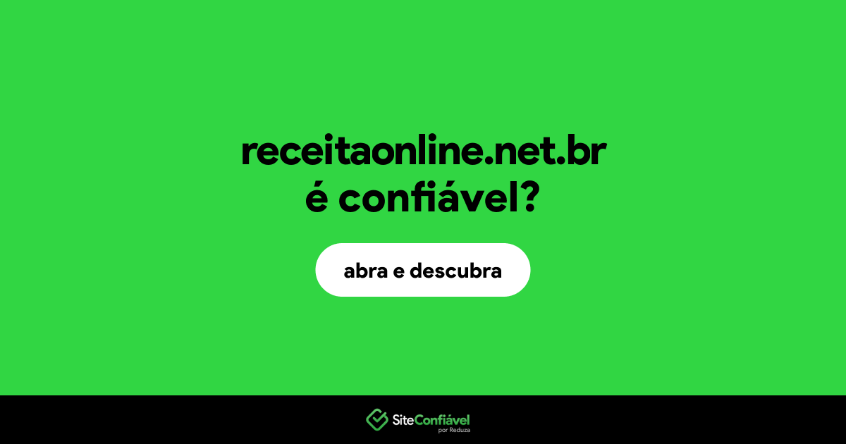 O site receitaonline.net.br é confiável?
