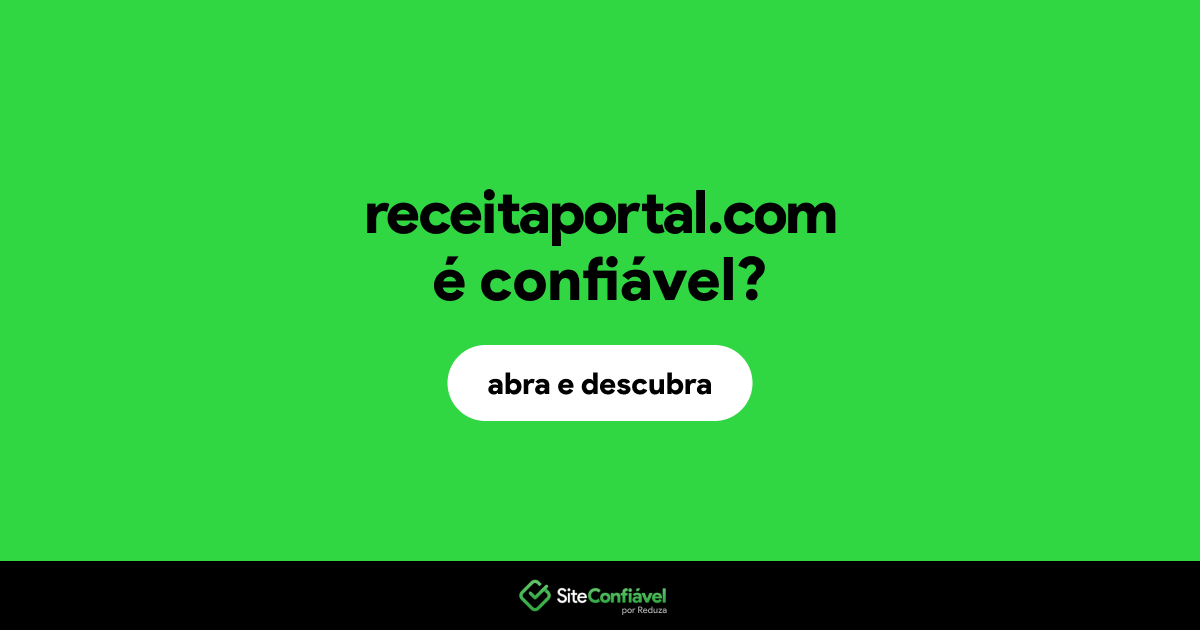 O site receitaportal.com é confiável?