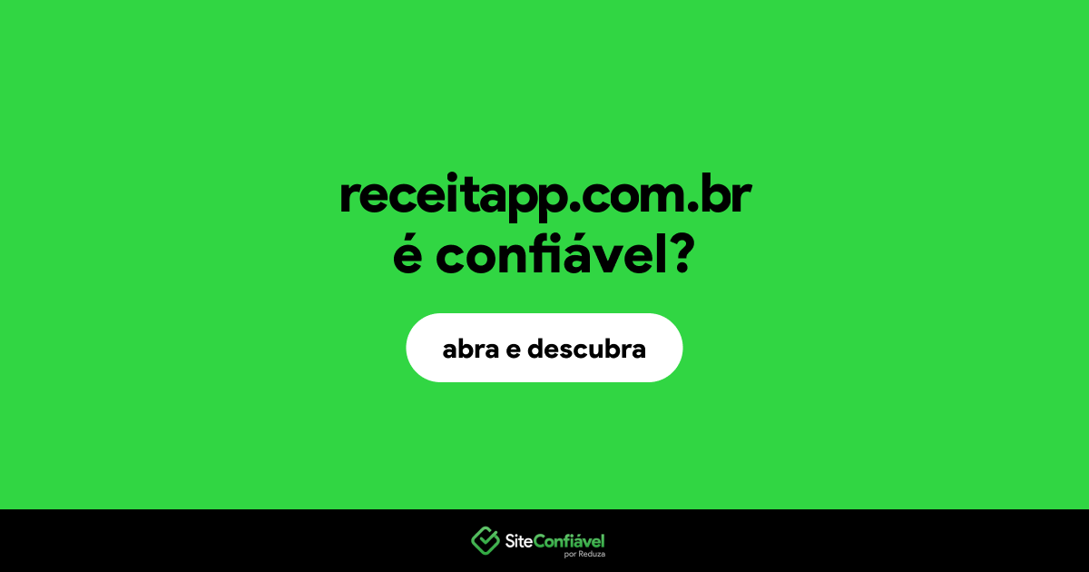 O site receitapp.com.br é confiável?