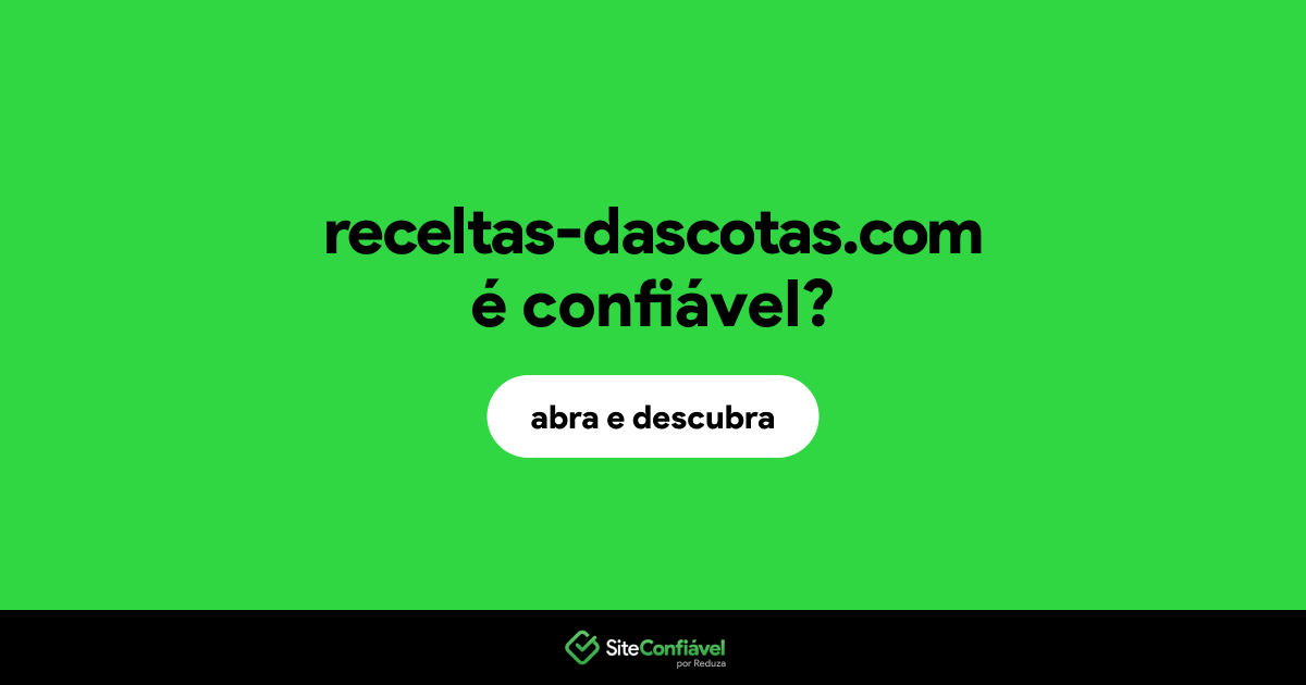 O site receltas-dascotas.com é confiável?