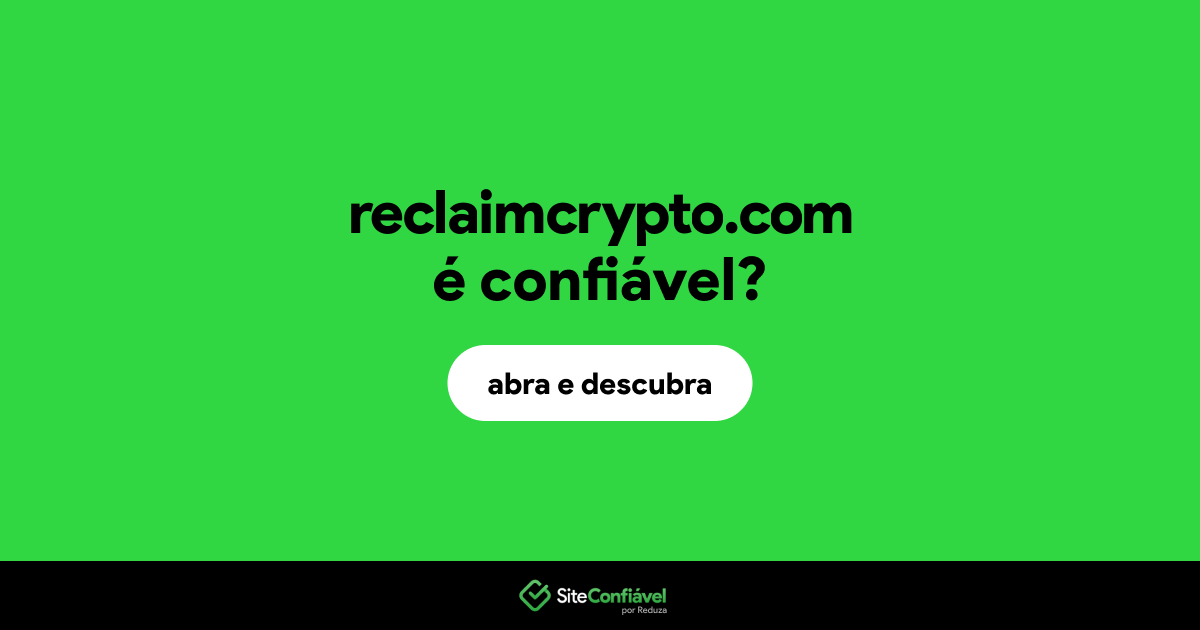 O site reclaimcrypto.com é confiável?