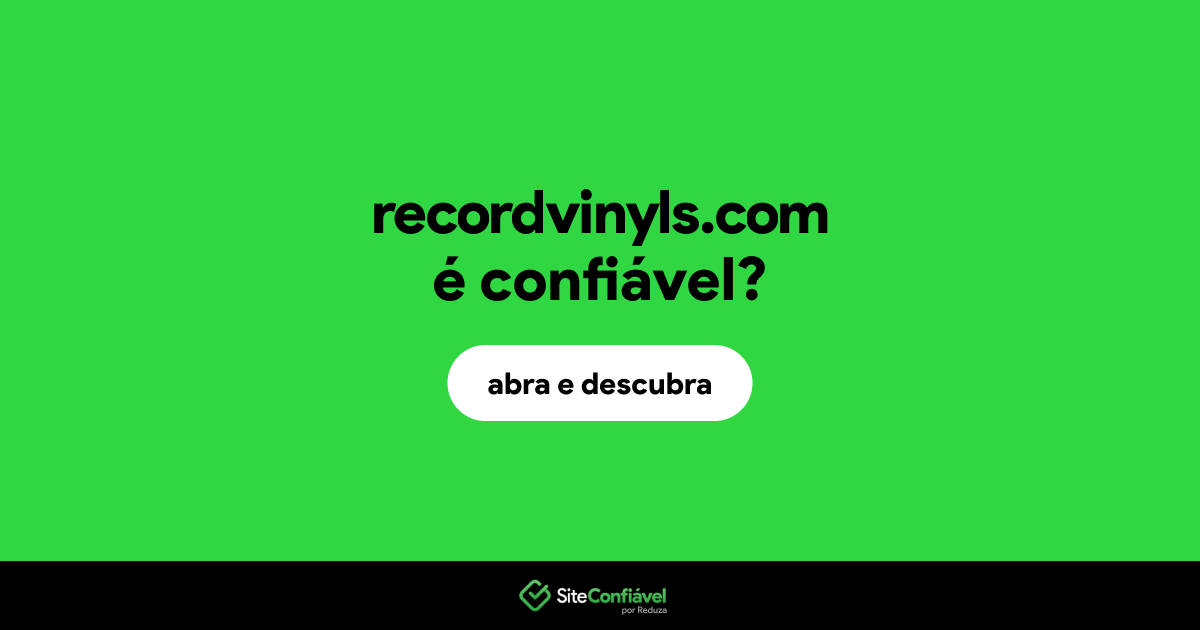 O site recordvinyls.com é confiável?