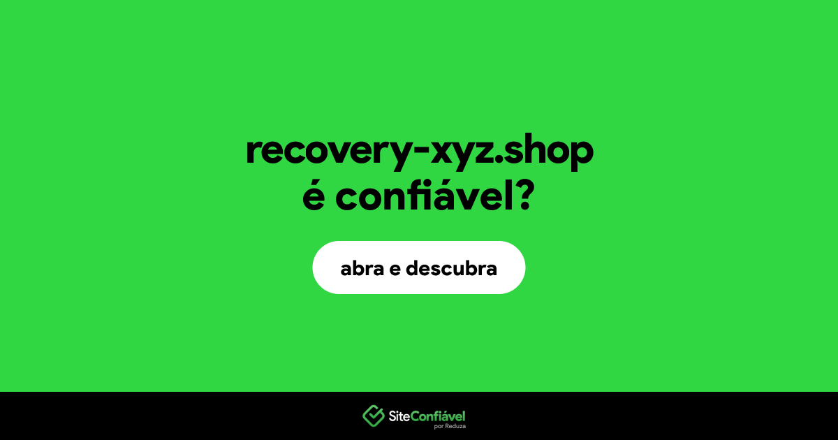 O site recovery-xyz.shop é confiável?