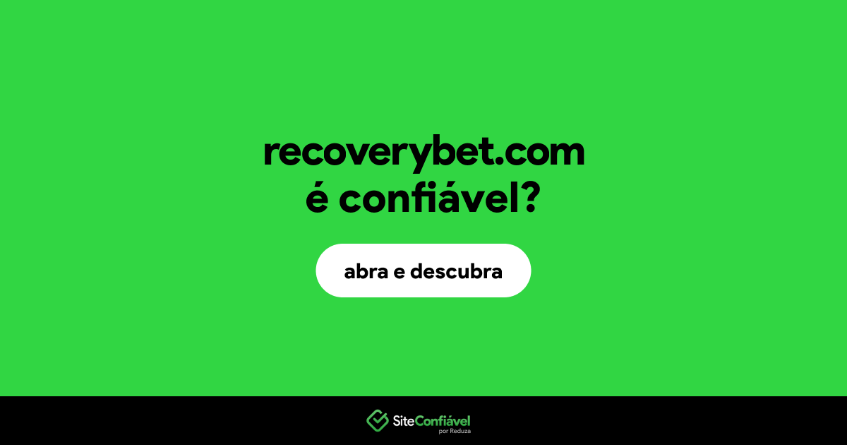 O site recoverybet.com é confiável?