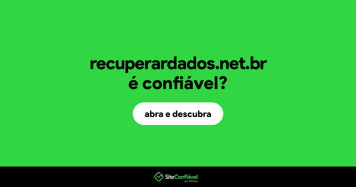 O site recuperardados.net.br é confiável?