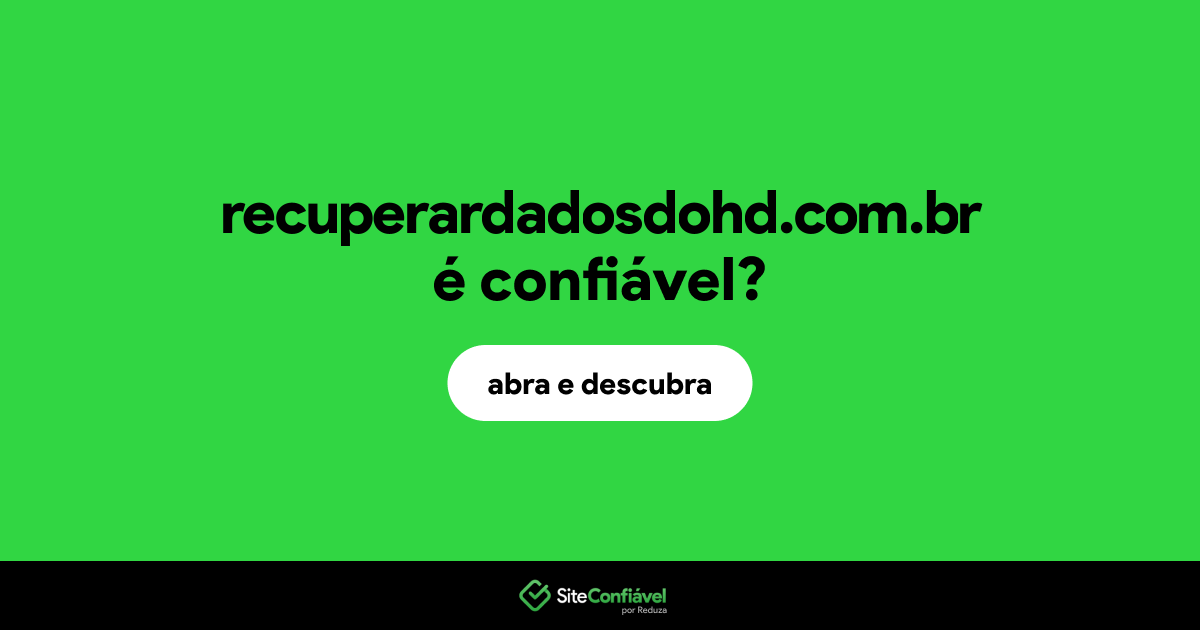 O site recuperardadosdohd.com.br é confiável?