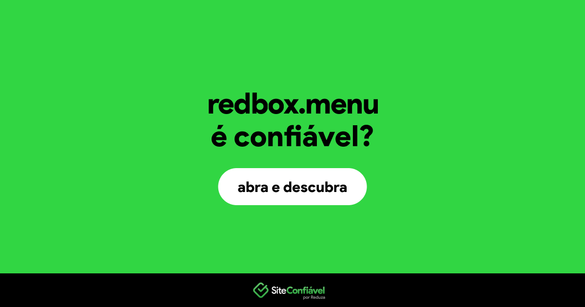 O site redbox.menu é confiável?