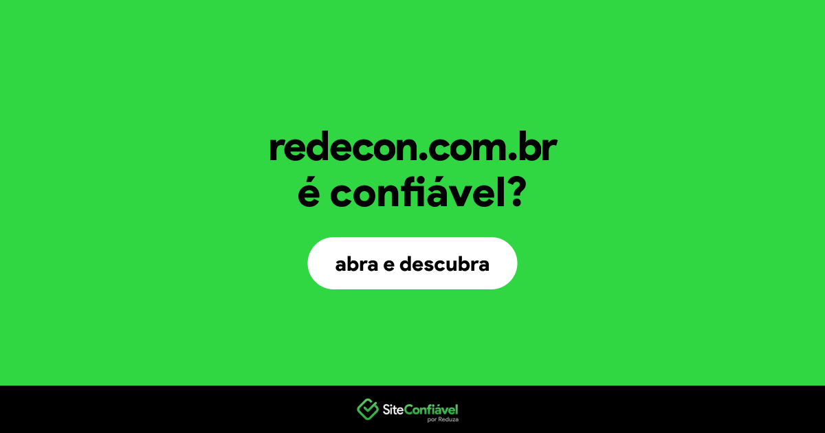 O site redecon.com.br é confiável?