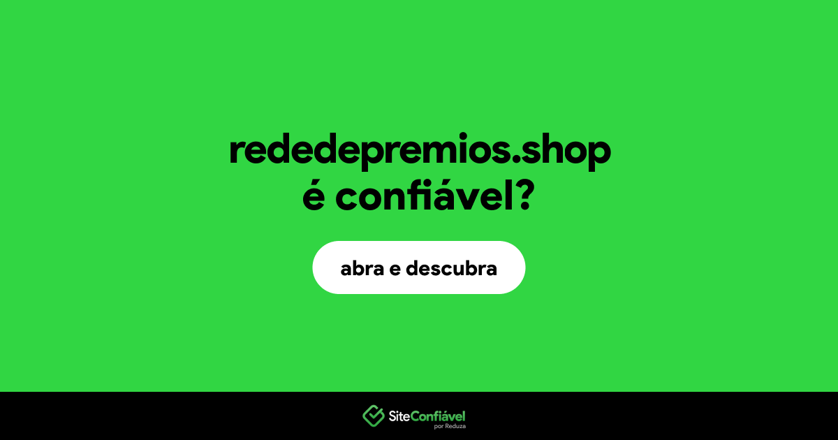 O site rededepremios.shop é confiável?