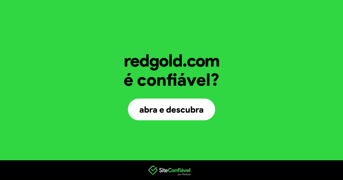 O site redgold.com é confiável?