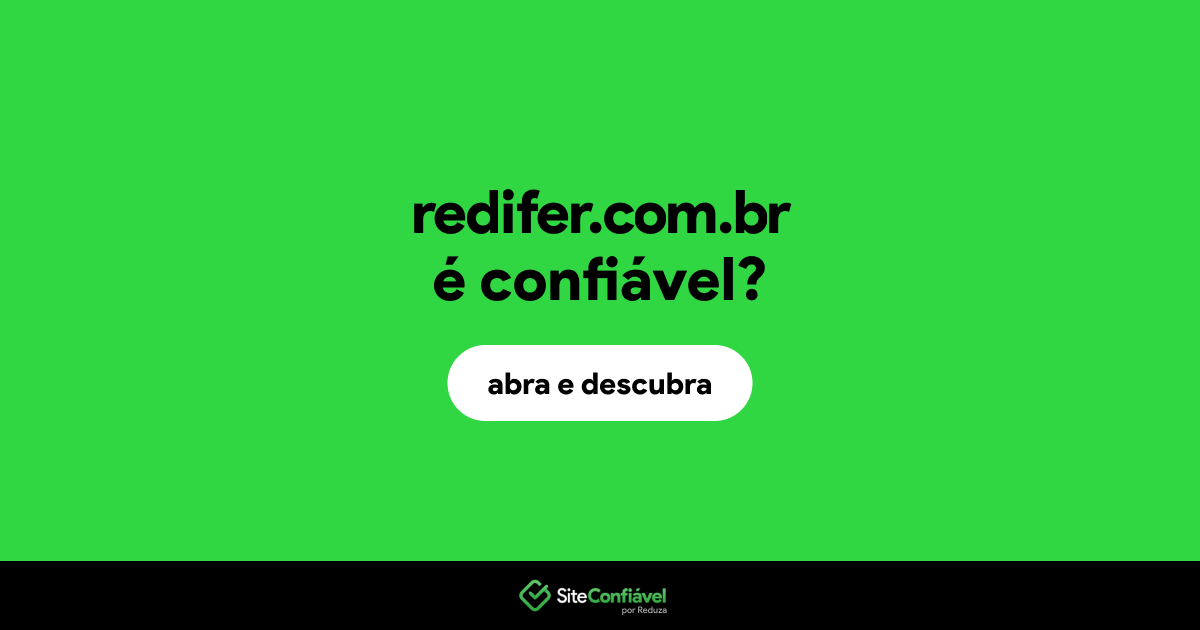 O site redifer.com.br é confiável?