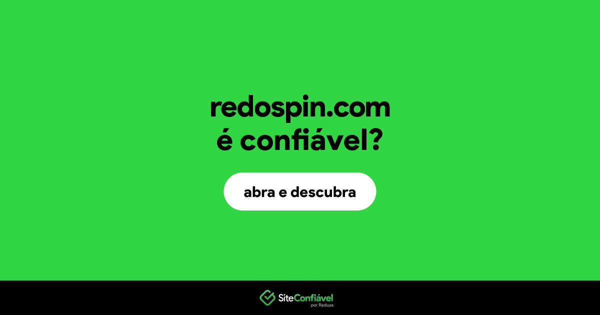 O site redospin.com é confiável?