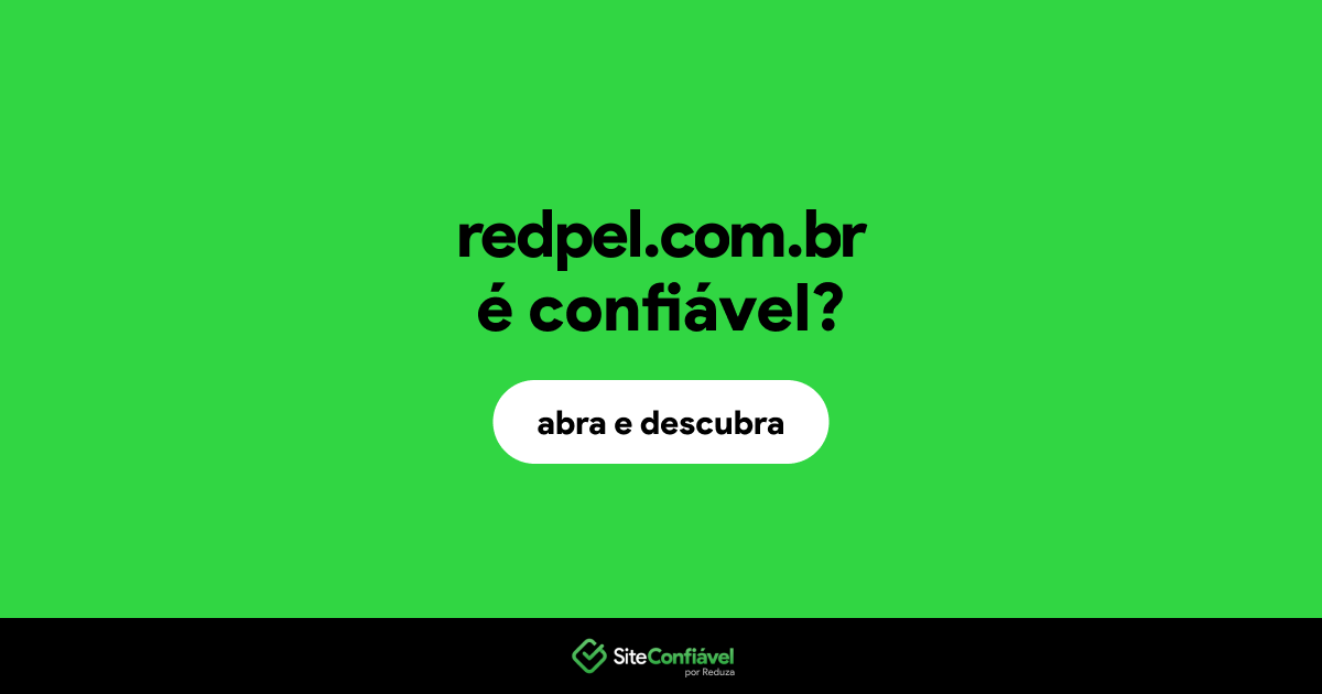 O site redpel.com.br é confiável?