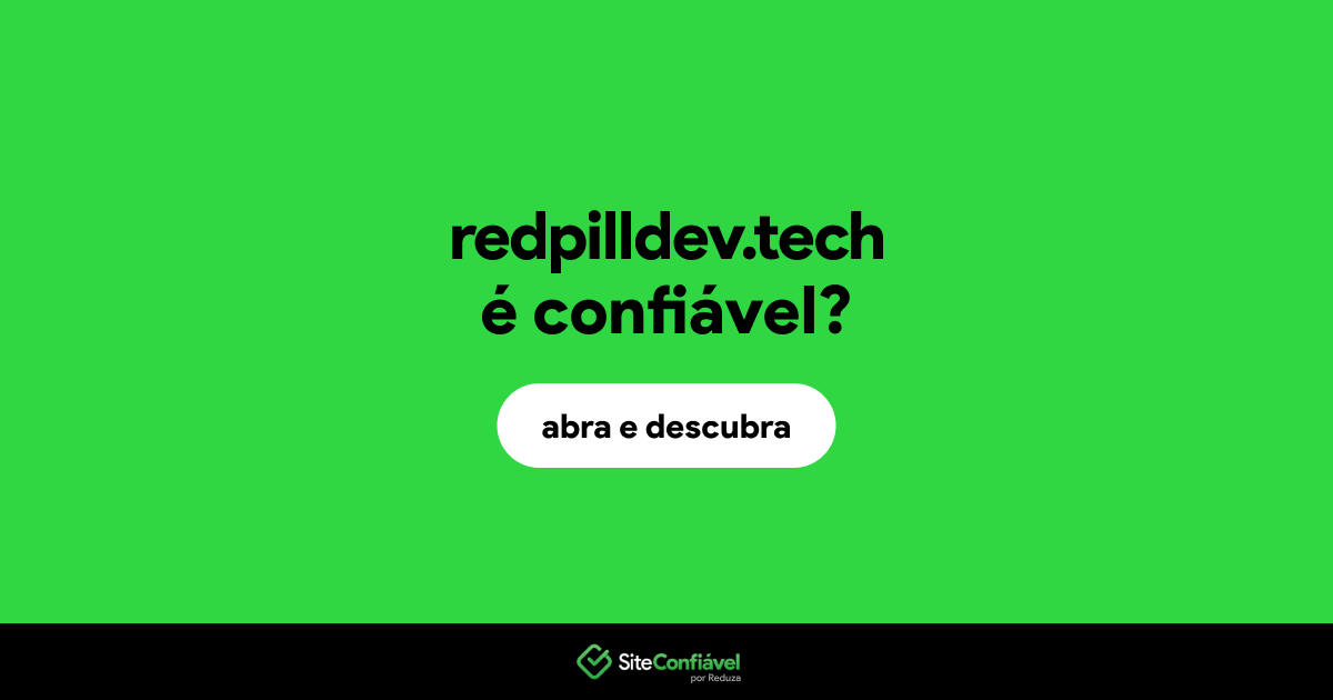 O site redpilldev.tech é confiável?