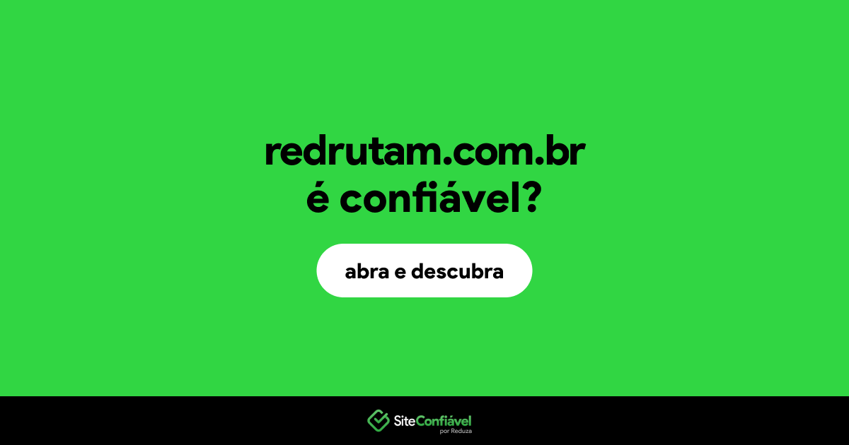 O site redrutam.com.br é confiável?