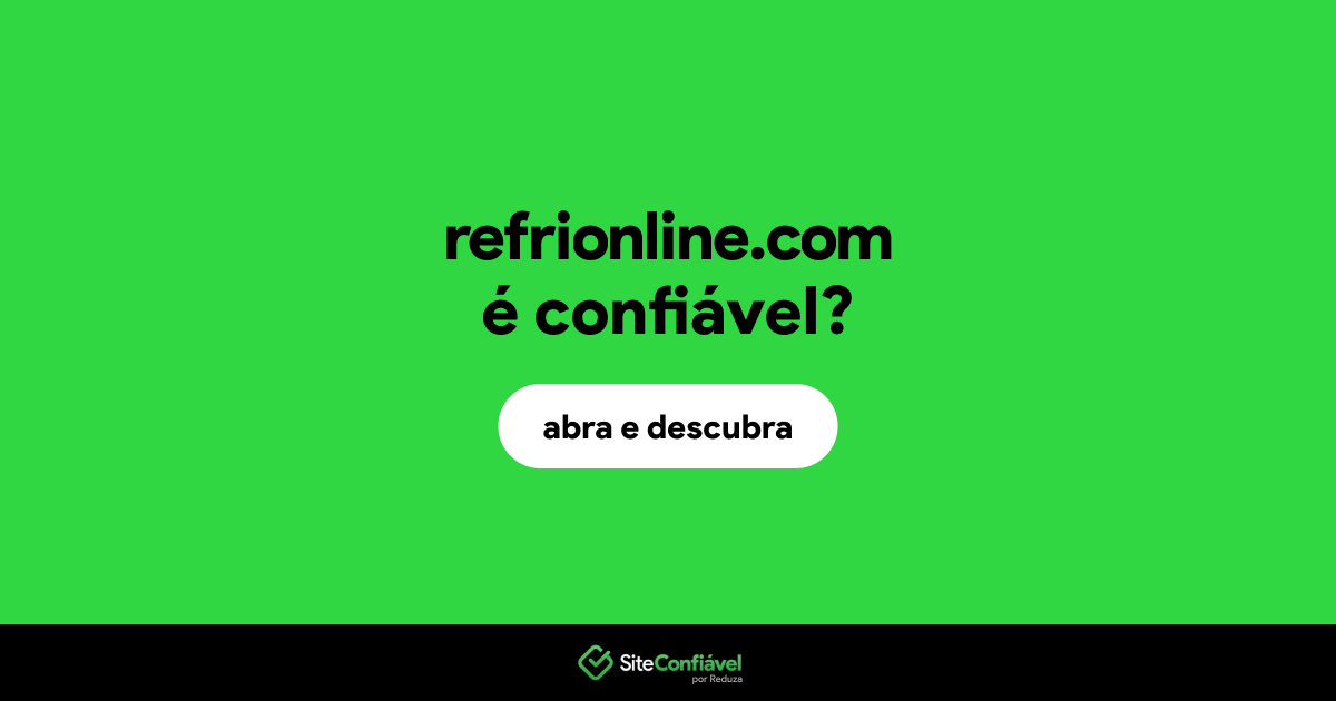 O site refrionline.com é confiável?