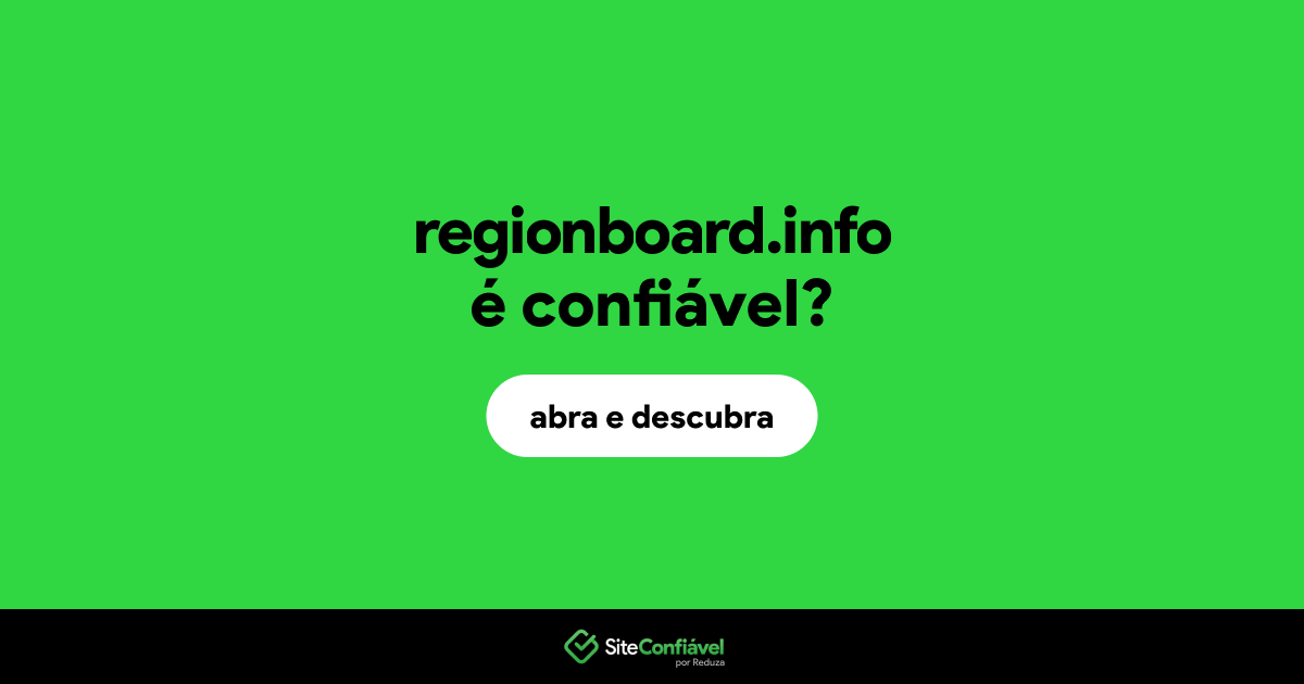 O site regionboard.info é confiável?