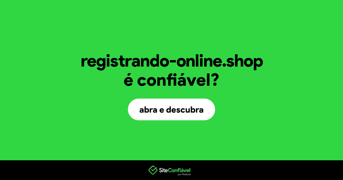 O site registrando-online.shop é confiável?