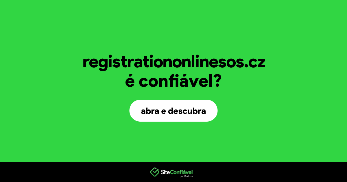 O site registrationonlinesos.cz é confiável?