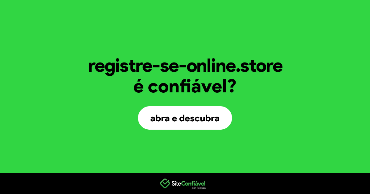 O site registre-se-online.store é confiável?