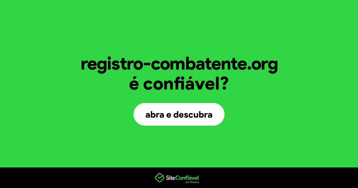 O site registro-combatente.org é confiável?