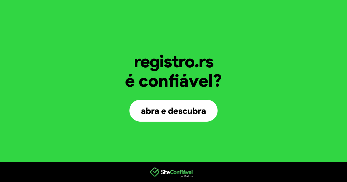 O site registro.rs é confiável?