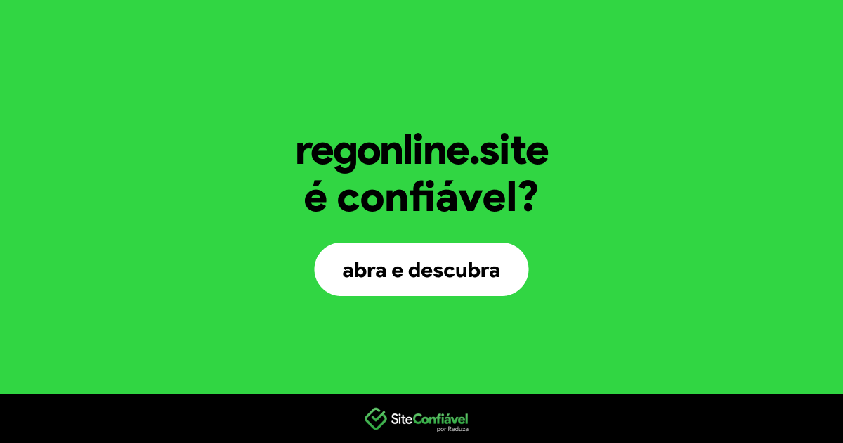 O site regonline.site é confiável?