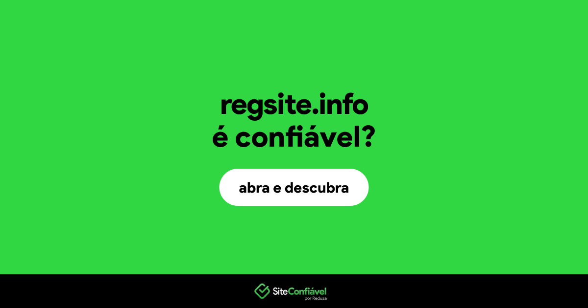 O site regsite.info é confiável?