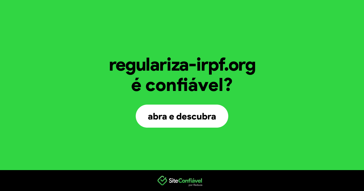 O site regulariza-irpf.org é confiável?