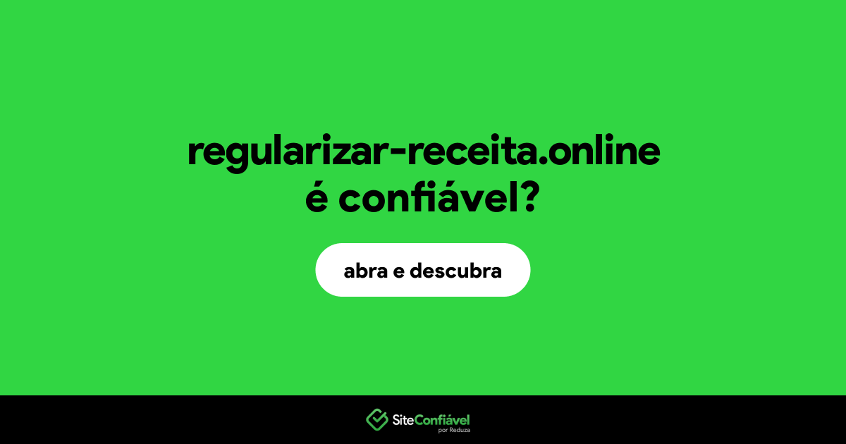 O site regularizar-receita.online é confiável?