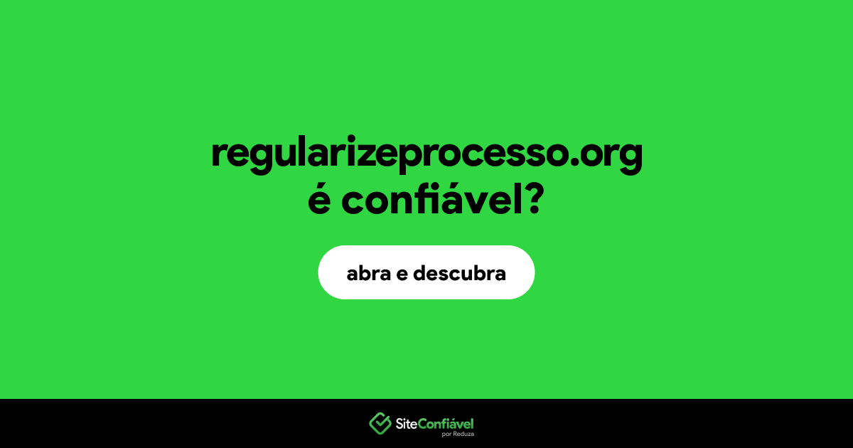 O site regularizeprocesso.org é confiável?