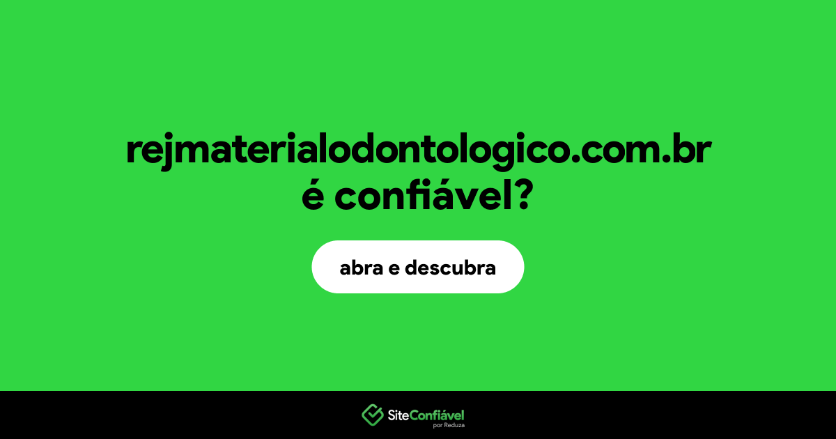 O site rejmaterialodontologico.com.br é confiável?